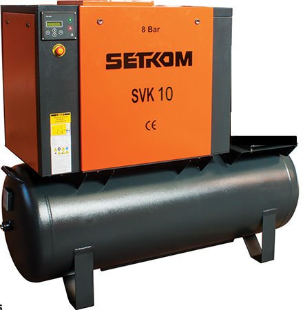 SVK 10 PIPE TANK SCREW COMPRESSOR الضاغط